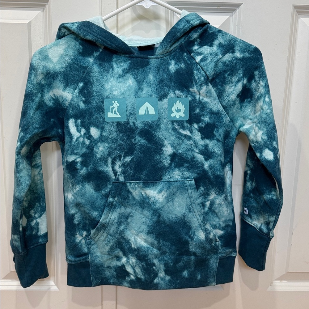 All in Motion Blue Tie-Dye Hoodie SIZE S 6/7